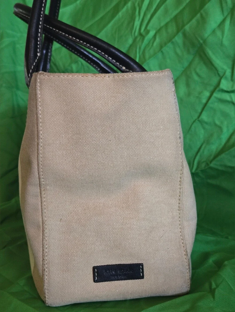 EUC Vintage Kate Spade Y2K Canvas Vertical Cabana Stripe Tote Bag - Rare & HTF